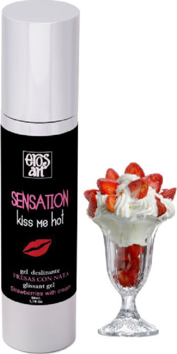 Lubricante EROS-ART SENSATTION sabor fresa con nata