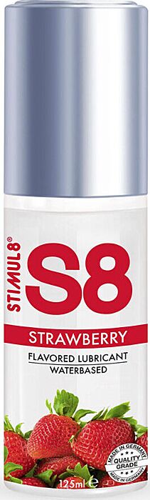 STIMUL8 S8 Strawberry Flavoured Lubricant 125ml STIMUL8 S8 Strawberry Flavoured Lubricant 125ml
