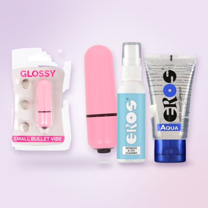 Bullet vibrator kit with lubricant and toy cleaner Bullet vibrator kit with lubricant and toy cleaner