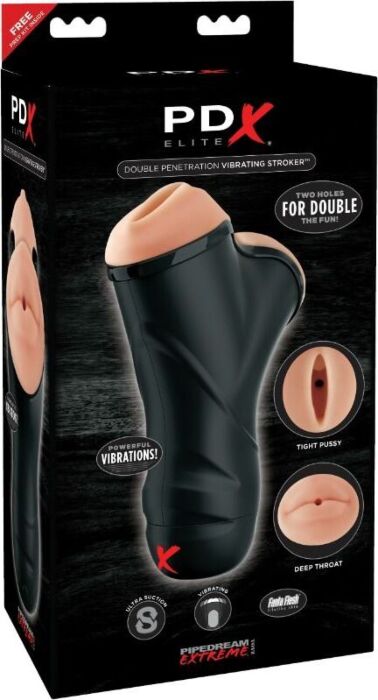 PDX ELITE Double Mouth and Pussy Stroker