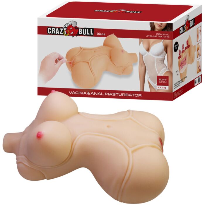 Realistic Torso Crazy Bull Diana - Dual Stimulation