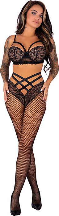 Livco Corsetti Faxandra Fishnet Tights L/XL