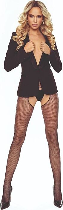 Crotchless Stockings Passion Tiopen 034 Black