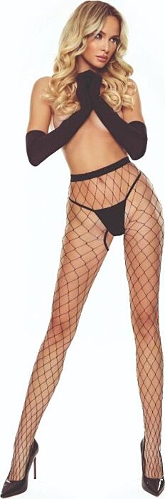 Crotchless Tights Passion Woman Tiopen 030 Black