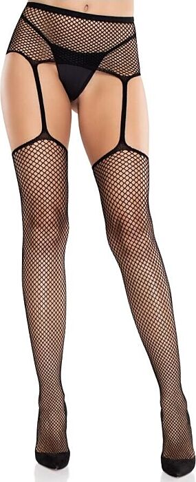 Leg Avenue Fishnet Stockings with Garter Belt