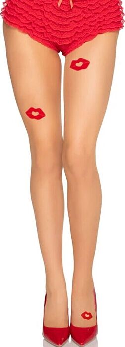Leg Avenue Stockings 1415 Kiss Design - Unique Style Leg Avenue Stockings 1415 Kiss Design - Unique Style
