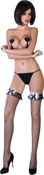Stockings Livco Corsetti Pearl Black Elegance