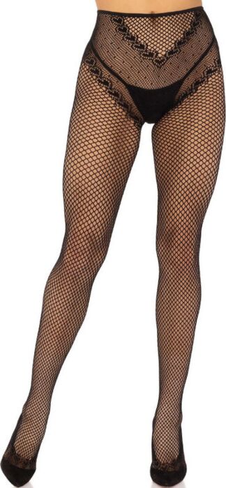 Fishnet Stockings Leg Avenue Heart Back Seam