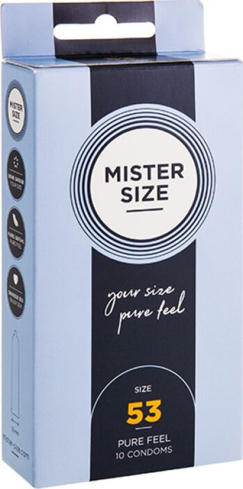 Mister size 53mm - pack de 10 preservativos Mister size 53mm - pack de 10 preservativos