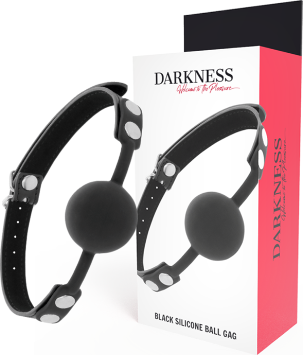 BDSM Gag Darkness with Quality Leather Straps