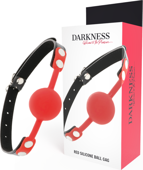 BDSM Gag Silicone Red DARKNESS - Adjustable Comfort BDSM Gag Silicone Red DARKNESS - Adjustable Comfort