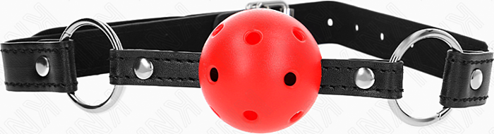 Ball Gag KINK Model 1 Red 4.5cm Hollow Ball Gag KINK Model 1 Red 4.5cm Hollow