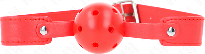Ball Gag KINK Red 4.5cm Breathable BDSM Toy