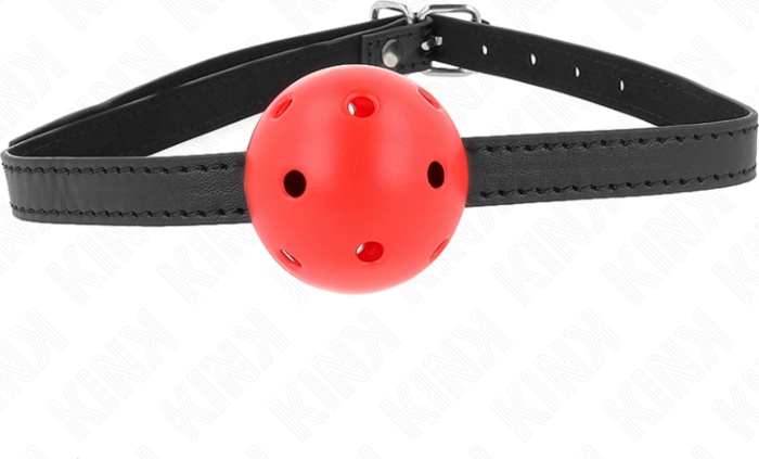 Ball Gag KINK Simplicity Red 4.5cm Breathable