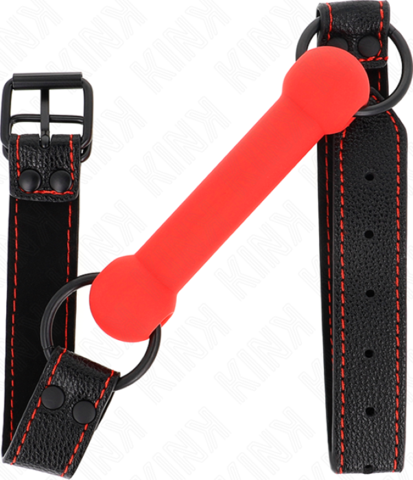 Gag KINK Bone Shape Red Adjustable BDSM