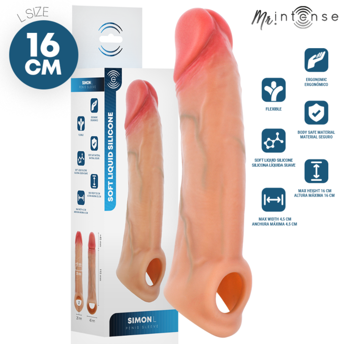Sleeve MR. INTENSE SIMON L 16 cm | Ergonomic Design Sleeve MR. INTENSE SIMON L 16 cm | Ergonomic Design