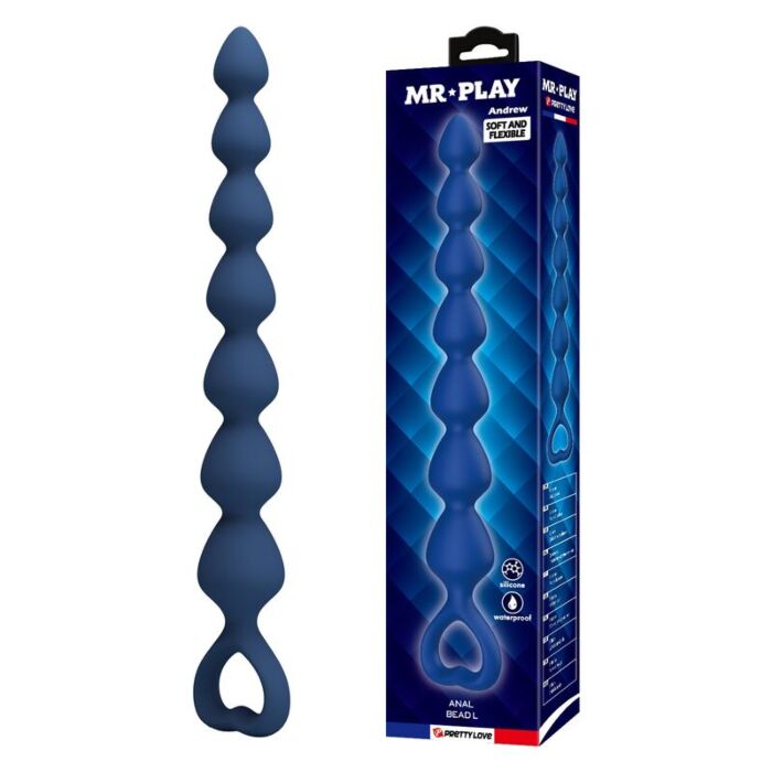 Anal Beads and Anal Plug MR PLAY 26.7 cm with Heart-shaped Ring Anal Beads and Anal Plug MR PLAY 26.7 cm with Heart-shaped Ring