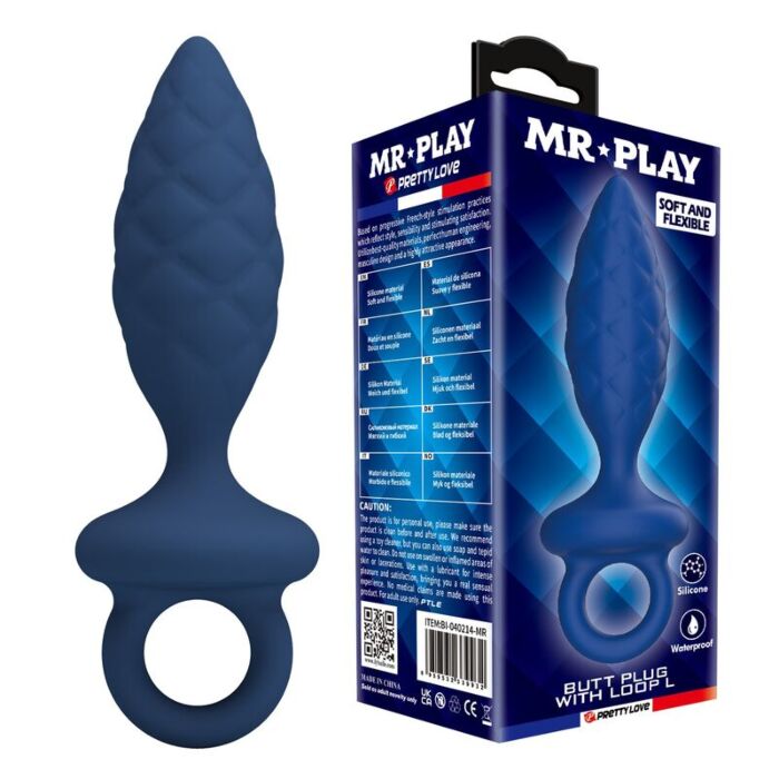 Anal Plug MR PLAY Textured Anal Plug with Ring Anal Plug MR PLAY Textured Anal Plug with Ring