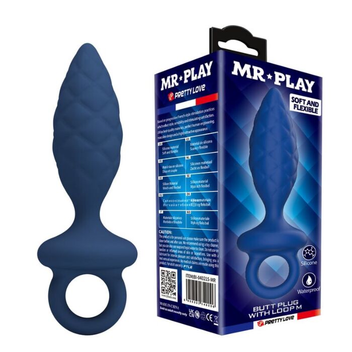 MR PLAY Textured Anal Plug with Ring MR PLAY Textured Anal Plug with Ring