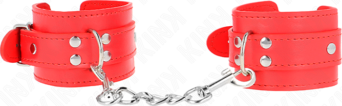 KINK Wrist Restraint Red Adjustable BDSM Cuffs KINK Wrist Restraint Red Adjustable BDSM Cuffs