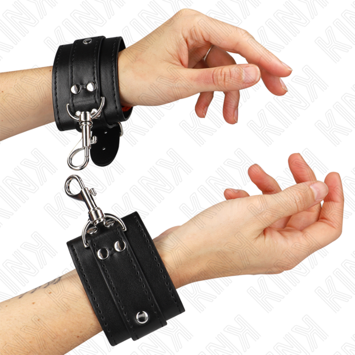 BDSM Wrist Restraint KINK Adjustable Metal Cuffs