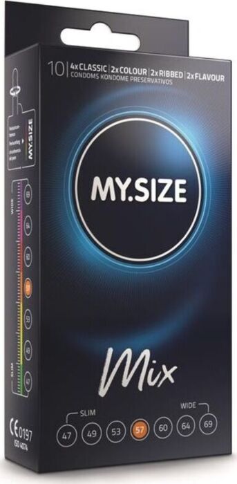 MySize 57mm Mix Pack - 10 Condoms