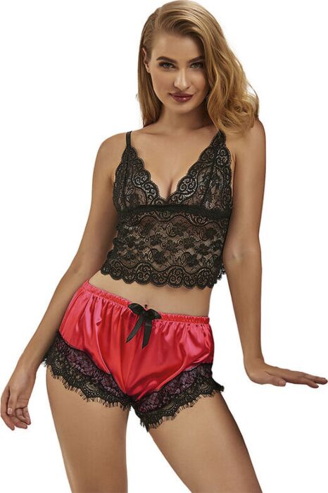 Sexy Satin & Lace Sleepwear Sublime L/XL