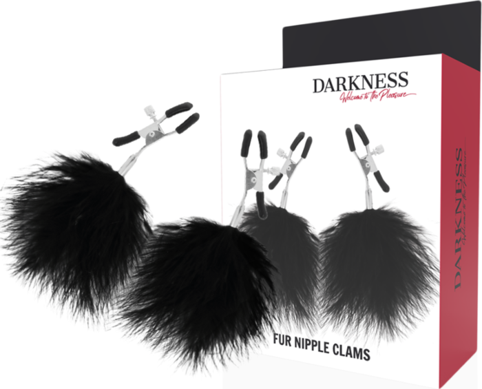 Nipple Clamps Darkness Sensations with Pom Poms