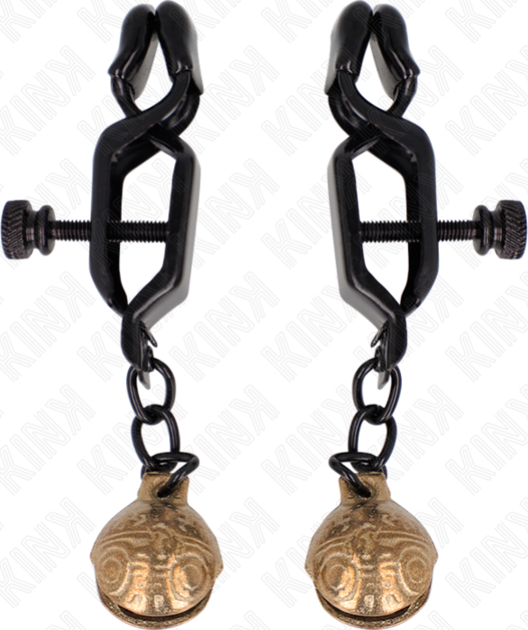 Nipple Clamps KINK Unique Black Design with Bells