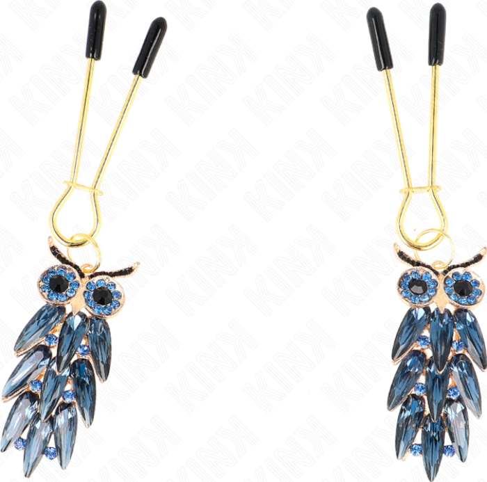 Nipple Clamps KINK Owl Pendant 6cm - Sensual Pleasure Nipple Clamps KINK Owl Pendant 6cm - Sensual Pleasure
