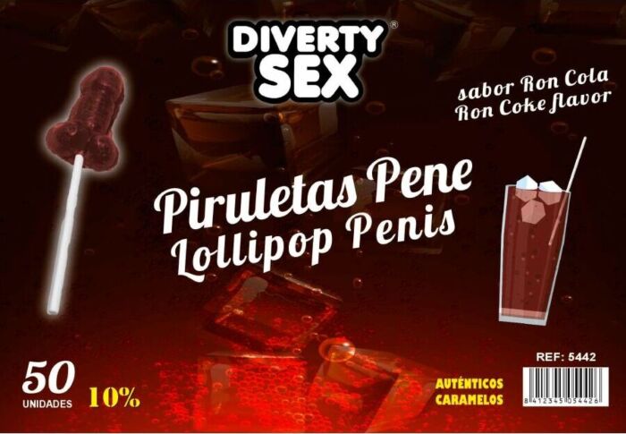 Adult Lollipop Diablo Goloso Ron Cola 10% Alcohol