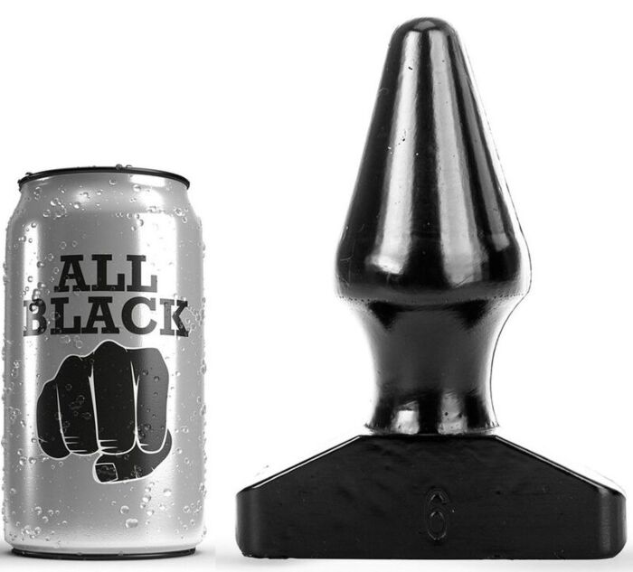 ALL BLACK Anal Plug 15.5cm Cone