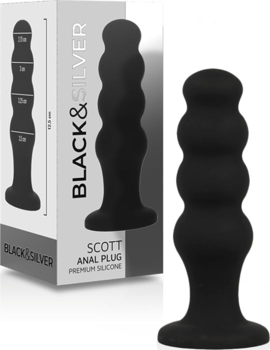 BLACK&SILVER Scott Anal Plug – Velvet‑touch Silicone BLACK&SILVER Scott Anal Plug – Velvet‑touch Silicone