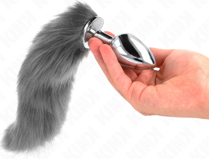 Anal Plug KINK L Size Synthetic Tail White Anal Plug KINK L Size Synthetic Tail White