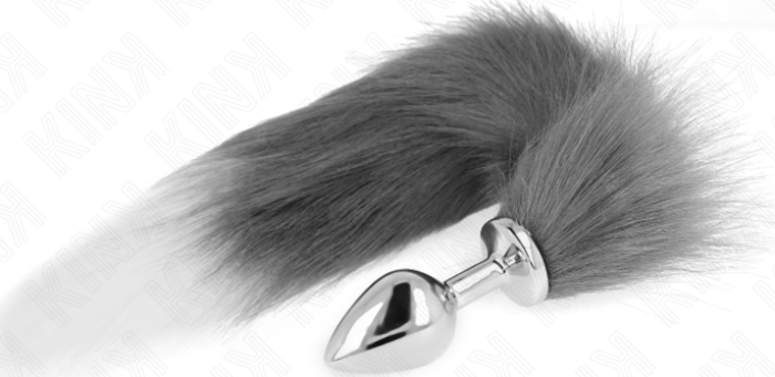 Anal Plug KINK M with Synthetic Tail - White