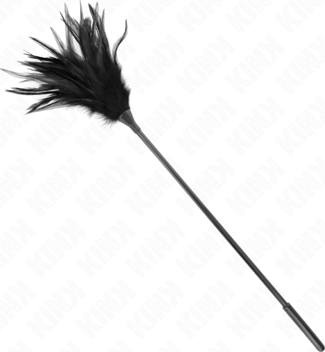 KINK Multi Feather Tickler Black 45cm - Sensual Pleasure KINK Multi Feather Tickler Black 45cm - Sensual Pleasure