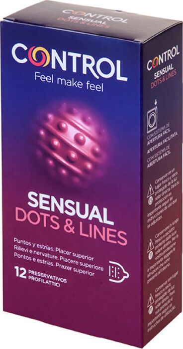 Control Condoms Sensual Dots & Lines - Extra Stimulation