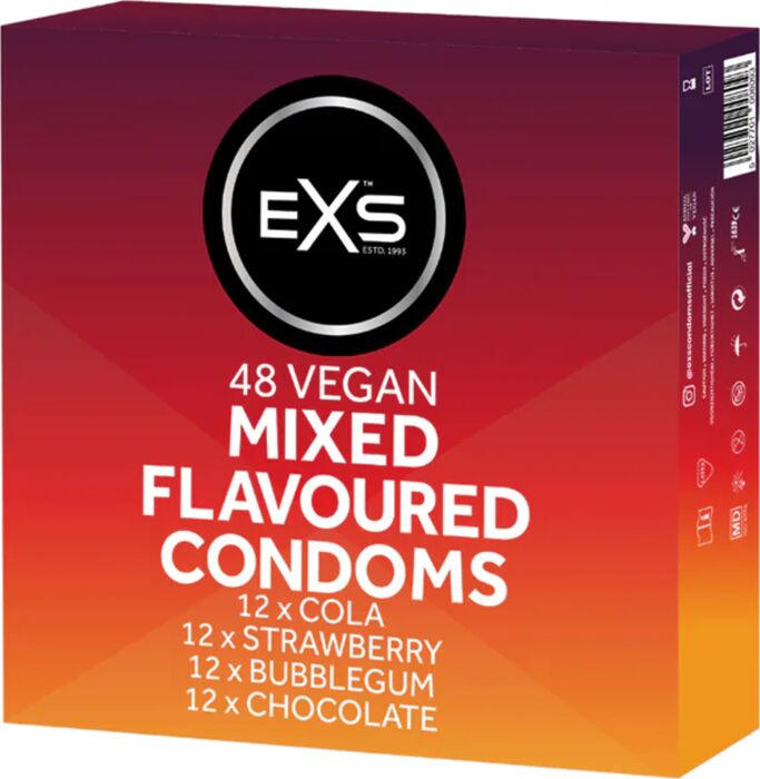 EXS Mixed Flavours Condoms – Pack of 48