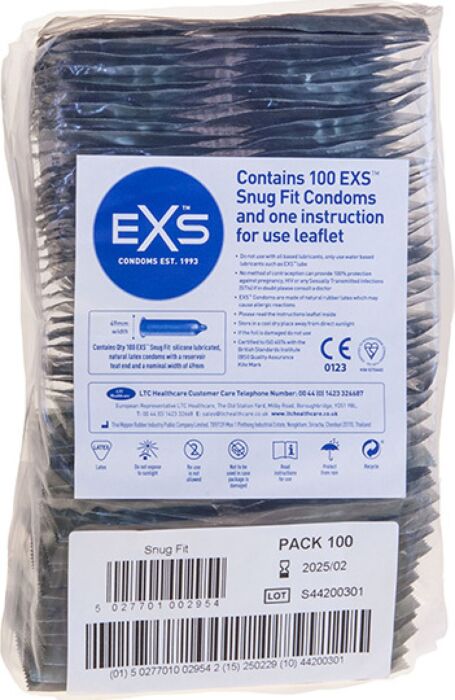 Exs Snug Fit Condoms — Narrow 49mm Pack