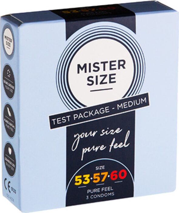 Mister Size condoms 53, 57 & 60 — 3 pack