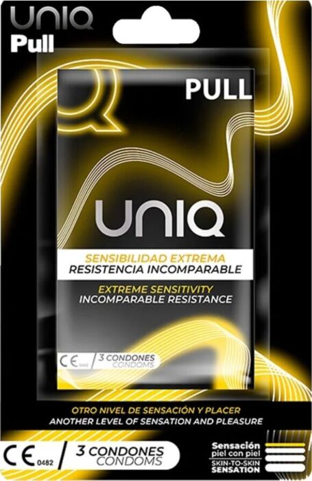 Condoms UNIQ Pull Latex-Free with Straps
