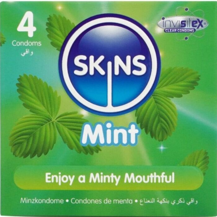 Condoms Skins Mint 4-Pack Fresh Taste