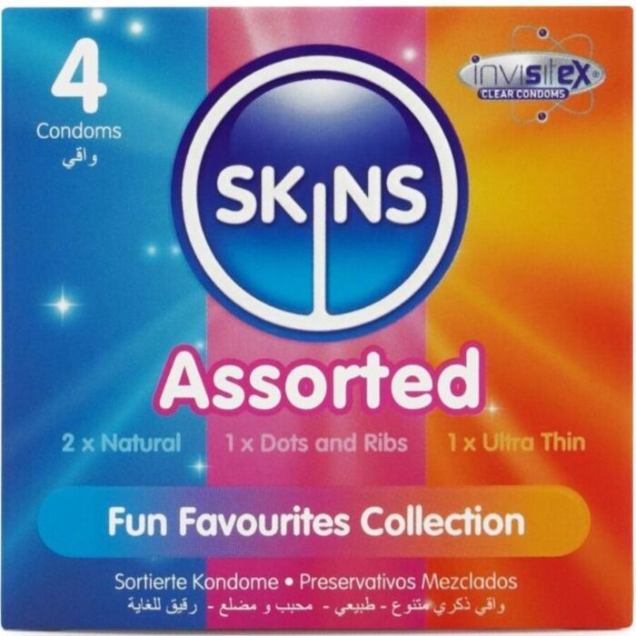 Condoms Skins Assorted 4 Pack - Premium Pleasure