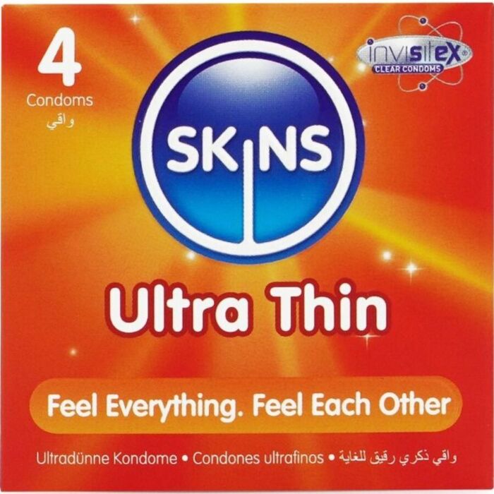 Skins Ultra Thin Condoms Premium 4 Pack - Extra Sensitivity Skins Ultra Thin Condoms Premium 4 Pack - Extra Sensitivity
