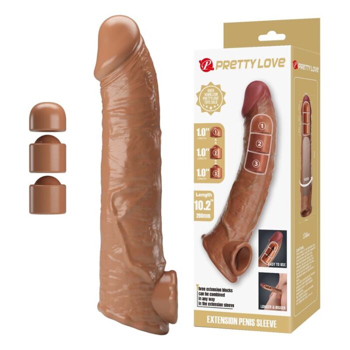 Adjustable Penis Extension Sleeve FOR HIM 26 cm with Inserts Adjustable Penis Extension Sleeve FOR HIM 26 cm with Inserts