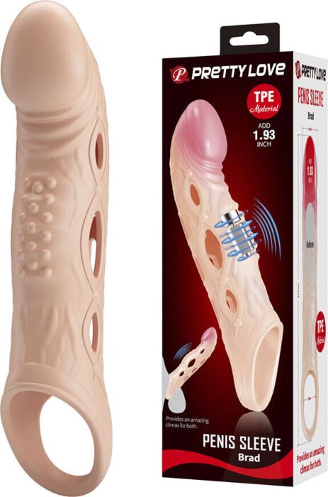 Vibration Sleeve Pretty Love Male Brad with Removable Bullet Vibration Sleeve Pretty Love Male Brad with Removable Bullet