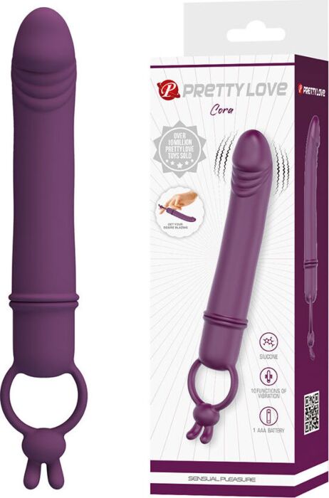 Vibrator Pretty Love Cora with Grip Ring for Versatile Stimulation Vibrator Pretty Love Cora with Grip Ring for Versatile Stimulation