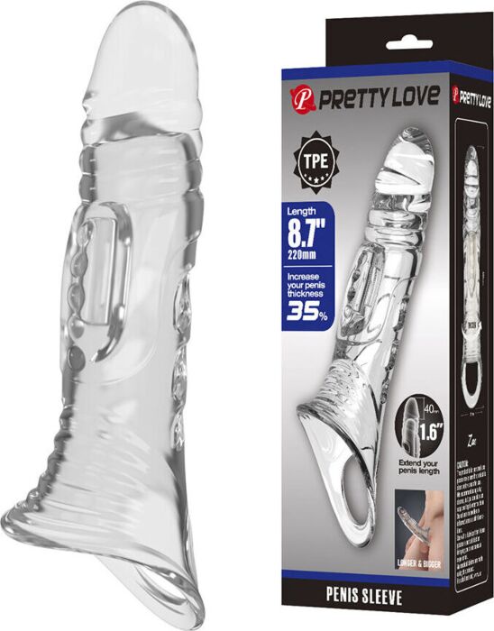 Transparent Sleeve Pretty Love Male for Enhanced Stimulation Transparent Sleeve Pretty Love Male for Enhanced Stimulation
