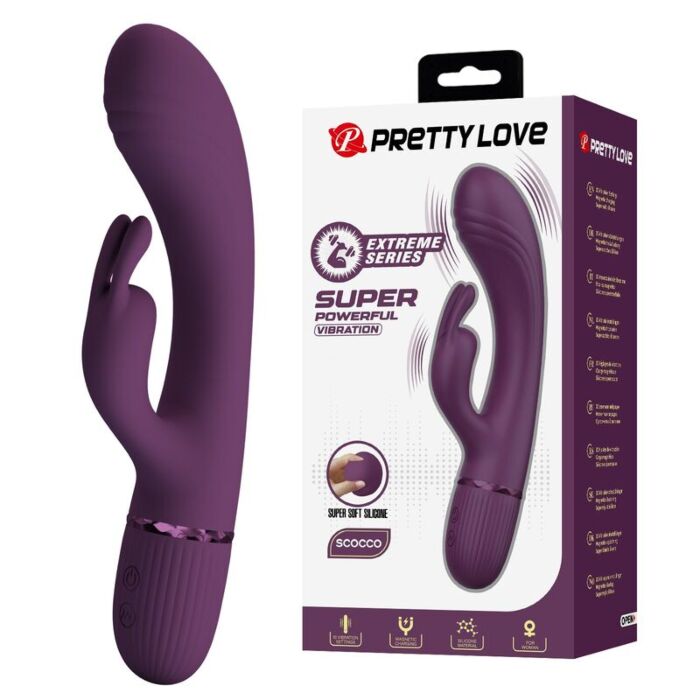 Rabbit Vibrator High Tech Rocco Rechargeable with 10 Functions Rabbit Vibrator High Tech Rocco Rechargeable with 10 Functions