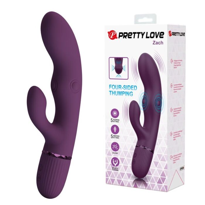 Rabbit Vibrator Pretty Love Zach with Thrusting Function Rabbit Vibrator Pretty Love Zach with Thrusting Function